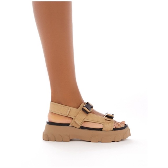 UNDENIABLE CHUNKY SPORTS SANDALS IN NUDE PU - Picture 4 of 5